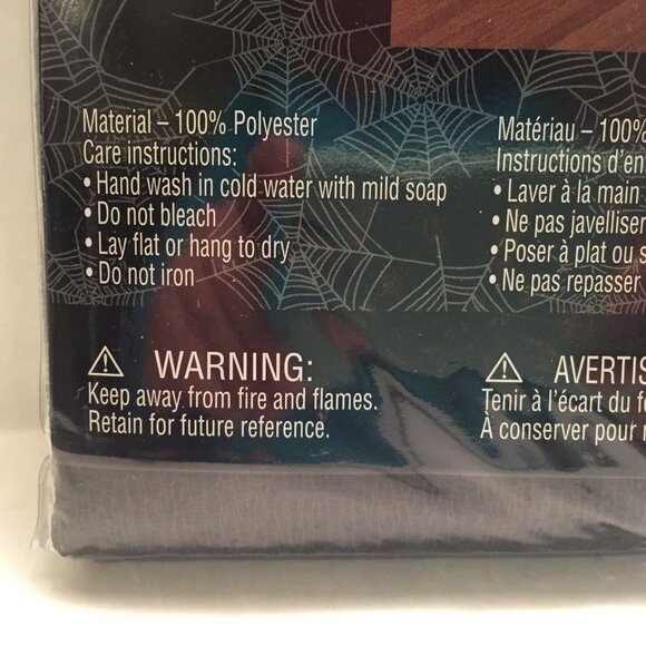 Gothic Black Lace Tablecloth Spider Web Bats Table Cloth Halloween Party Spooky - Picture 5 of 8